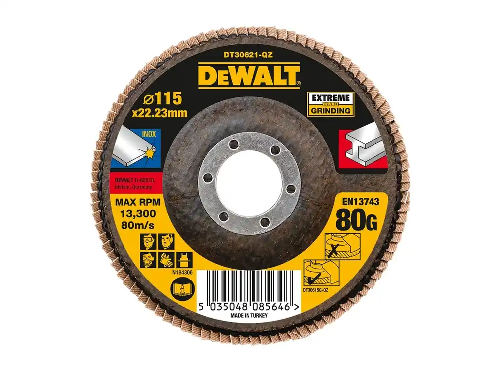 Cenový Hit Brusný lamelový kotouč 115mm P80 plochý DT30621 DeWALT