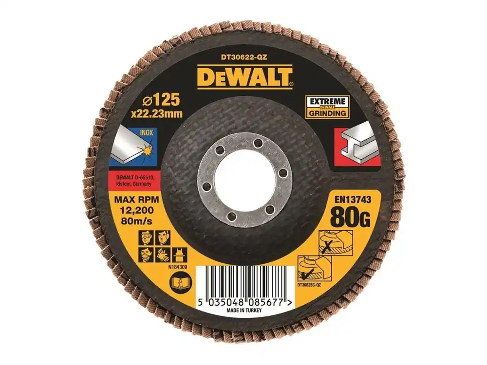 Expresní Doručení Brusný lamelový kotouč 125mm P80 plochý DT30622 DeWALT