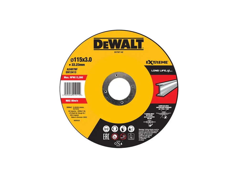 Řezný kotouč na kov vypouklý125x3,0x22,2 DeWALT DX7927 Akce