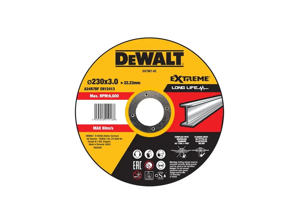 Řezný kotouč na kov vypouklý230x3,0x22,2 DeWALT DX7987 Autentický