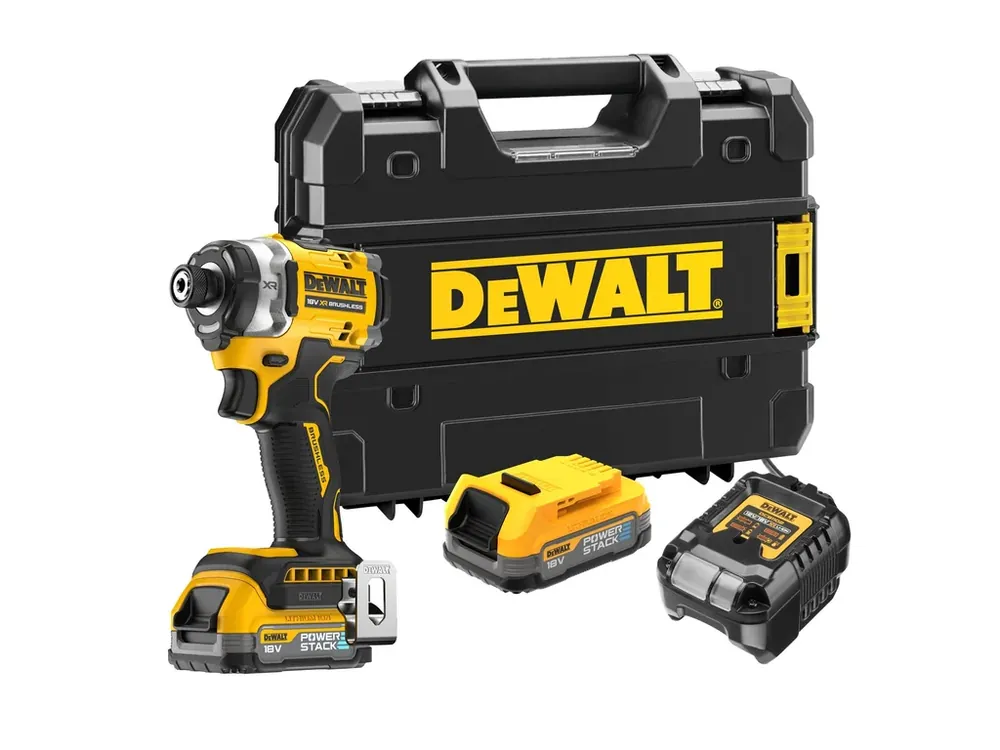 Vysoce Kvalitní Aku bezuhlíkový rázový utahovák 1/4" 18V 1,7Ah POWERSTACK DCF860E2T DeWALT