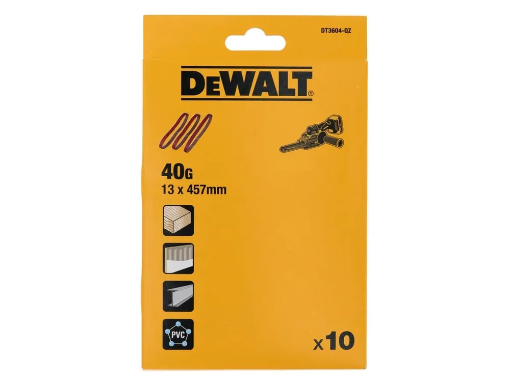 Brusné pásy pro prstovou brusku 10ks P40 13x457mm DeWALT DT3604 Cenově Výhodný