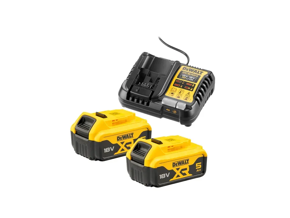 Zlevněný Nabíječka 10,8-54 V + 2ks baterie 5,0Ah DCB1104P2 DeWALT