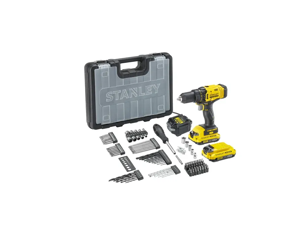 Aku bezuhlík. vrtačka 18V 2,0 Li-Ion SFMCD700D2A Stanley FATMAX V20 Ověřený