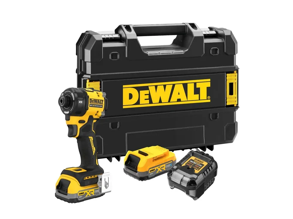 Aku bezuhlíkový hydraulický utahovák 1/4" 18V 1,7 AH POWERSTACK DCF870E2T DeWALT Bezpečná Platba