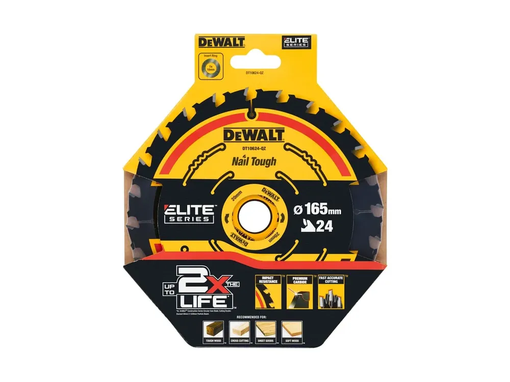 Nízká Cena Pilový kotouč 165x1,6x20mm, 24 zubů DT10624 DeWALT