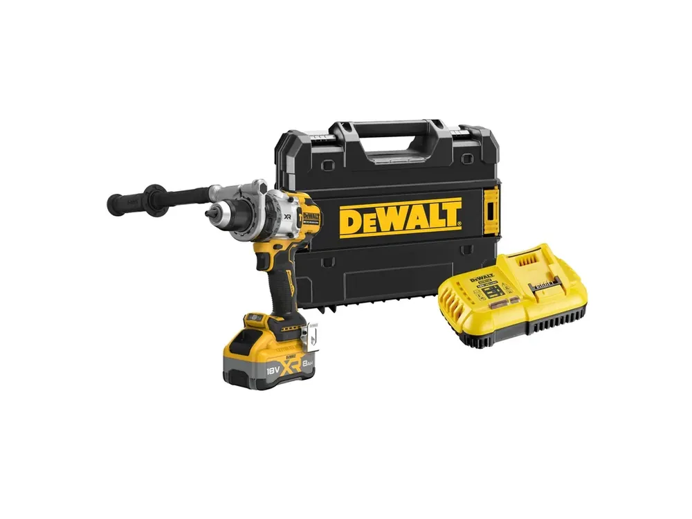 Aku bezuhlíková příklepová vrtačka 18V 8,0Ah Tabless DCD1007WW1T DeWALT Horká Nabídka