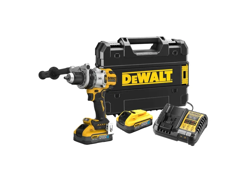 Originální Aku bezuhlíková příklepová vrtačka 18V 5,0Ah POWERSTACK DCD1007H2T DeWALT
