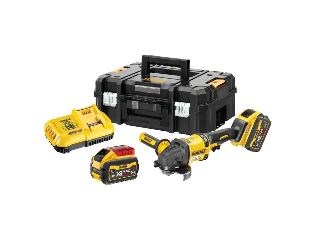 Originální Aku bruska úhlová 125mm 54V XR FLEXVOLT 9,0Ah Li-Ion DCG418X2 DeWALT