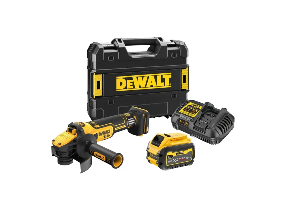 Cenový Hit Aku bruska úhlová s regulací otáček 125mm 18V 6,0Ah Li-Ion DCG409VST1 DeWALT