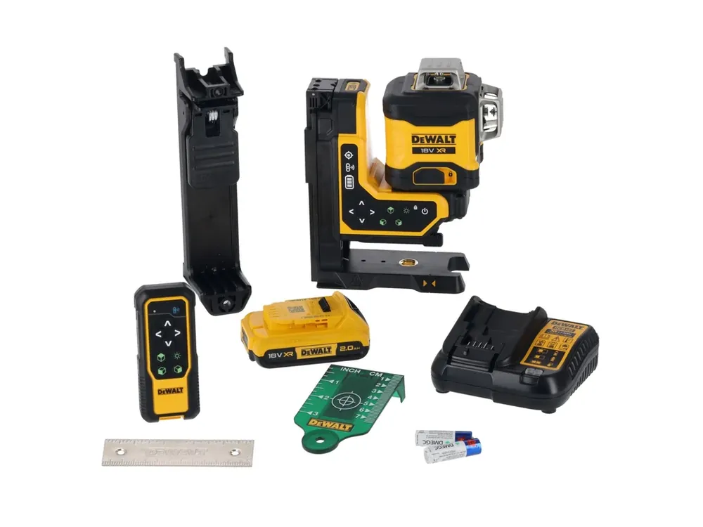 Kup Teď Aku Linkový laser 3 x 360° s dálkovým ovládáním 18V 2,0Ah Li-Ion zelený DeWALT DCLE34035D1