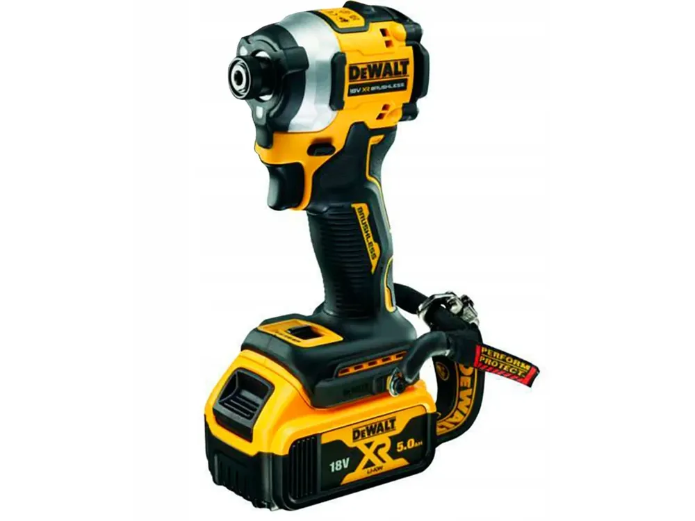 Aku bezuhlíkový rázový utahovák 1/4" 18V 5,0Ah Li-Ion LANYARD READY DCF850P2LRT DeWALT Oblíbený