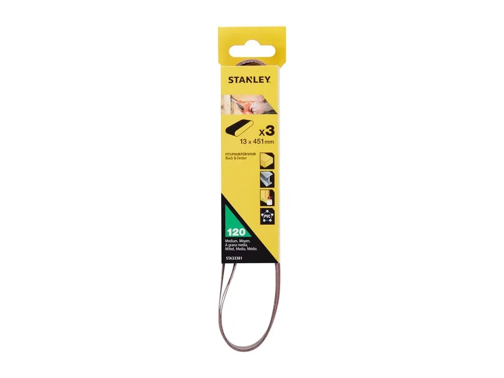 Oblíbený Brusné pásy 3ks P120 13x455mm Stanley STA33381