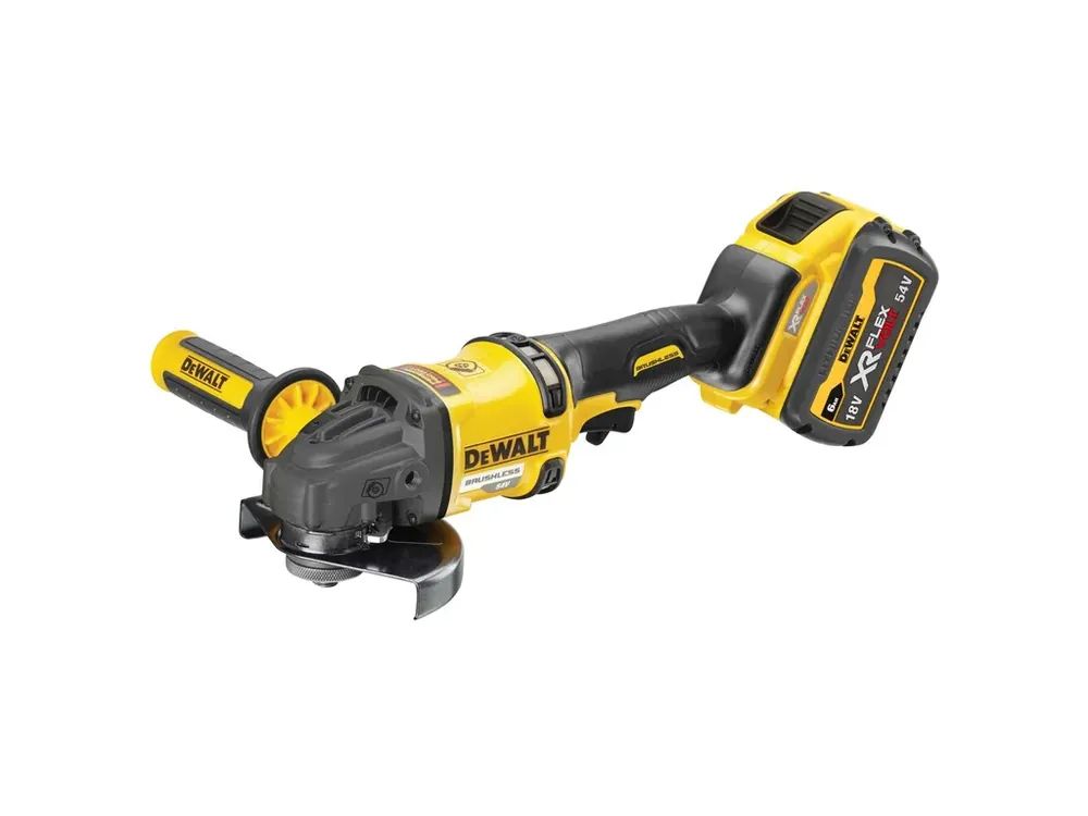 Must-Have Aku bruska úhlová 125mm 54V 6,0Ah Li-Ion XR FLEXVOLT DCG418T2 DeWALT