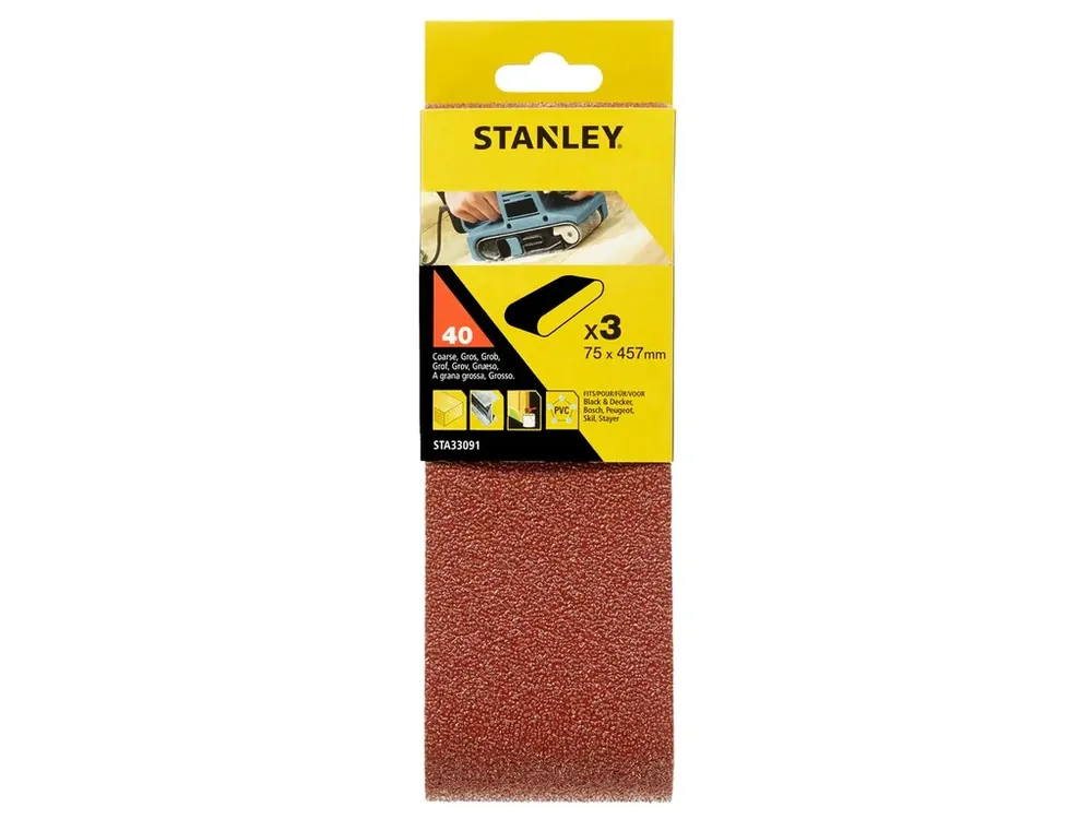 Brusné pásy 3ks P40 75x457mm Stanley STA33091 Výhodná Nabídka
