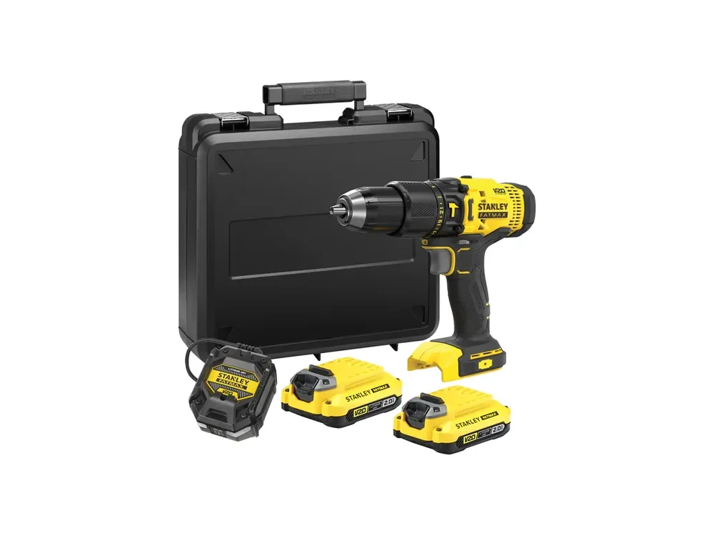 Aku příklepová vrtačka 18V 2,0 Li-Ion SFMCD711D2K Stanley FATMAX V20 Levný
