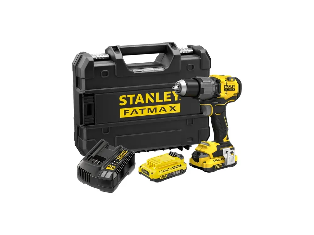 Aku bezuhlíková příklepová vrtačka 18V 2,0Ah Li-Ion SFMCD726D2T Stanley FATMAX V20 Dokud Zásoby Vydrží