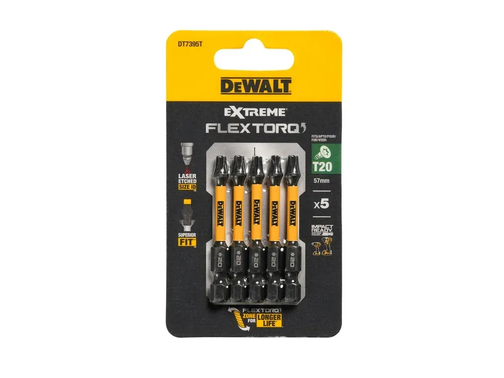 Bit 1/4" TORX T20 x 50mm IMPACT Torsion bal.5ks DT7395T DeWALT Bezpečná Platba