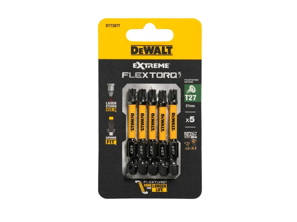 Bit 1/4" TORX T27 x 50mm IMPACT Torsion bal.5ks DT7397T DeWALT Víkendová Akce