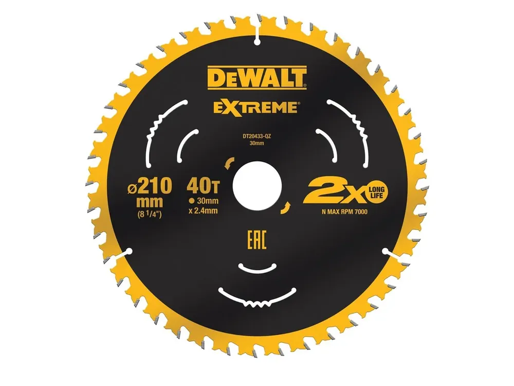 Nejlepší Volba Pilový kotouč EXTREME 210x30mm, 40 zubů DT20433 DeWALT