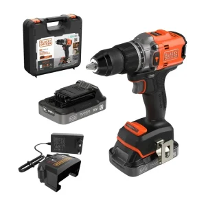 Časově Omezené Aku bezuhlíková příklepová vrtačka 2,0Ah Li-Ion 18V BLD683D2XK BLACK&DECKER