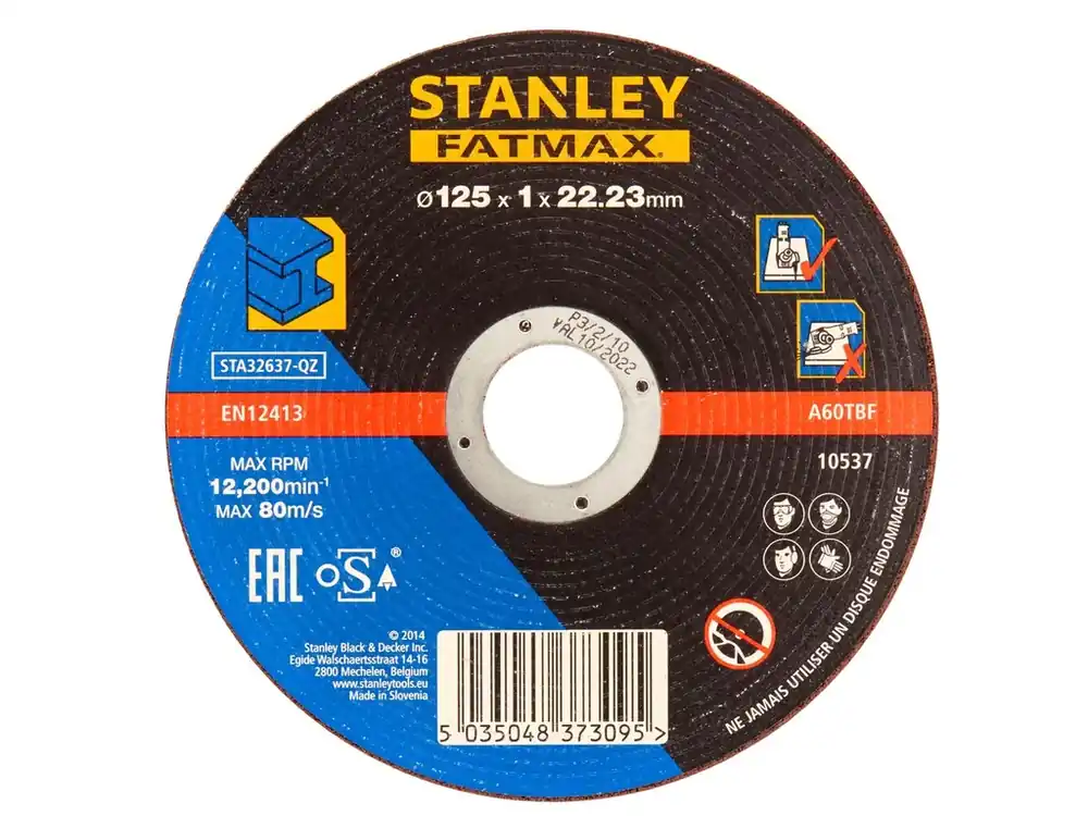 Řezný kotouč na kov 125x1,0x22,2 STANLEY STA326370 Autentický