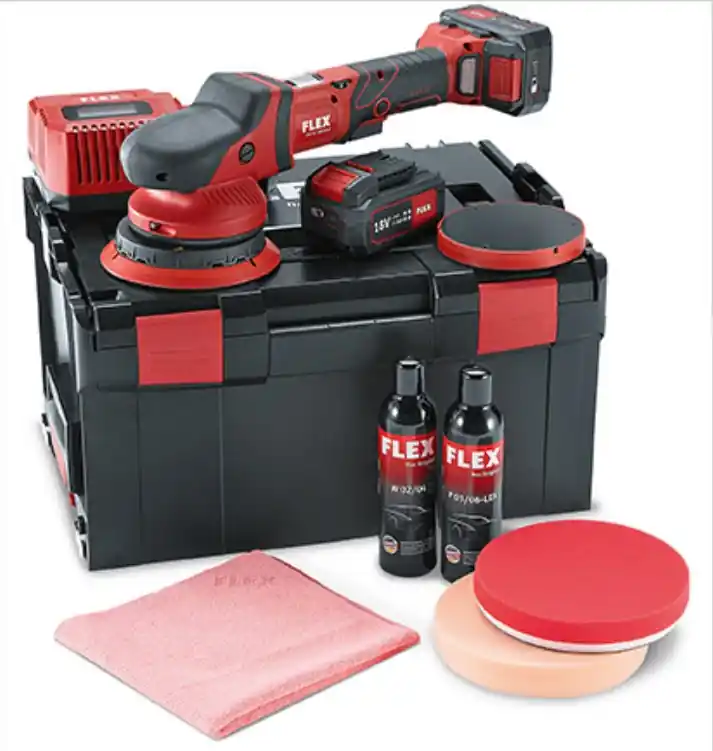 Expresní Doručení Akumulátorová leštička FLEX XFE 15 150 18.0-EC/5.0 P-Set