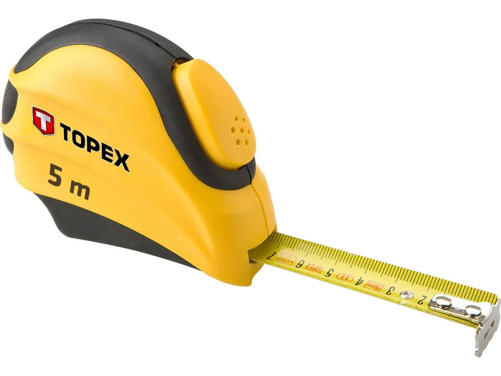 Metr svinovací 5m/19mm autostop Topex Zlevněný
