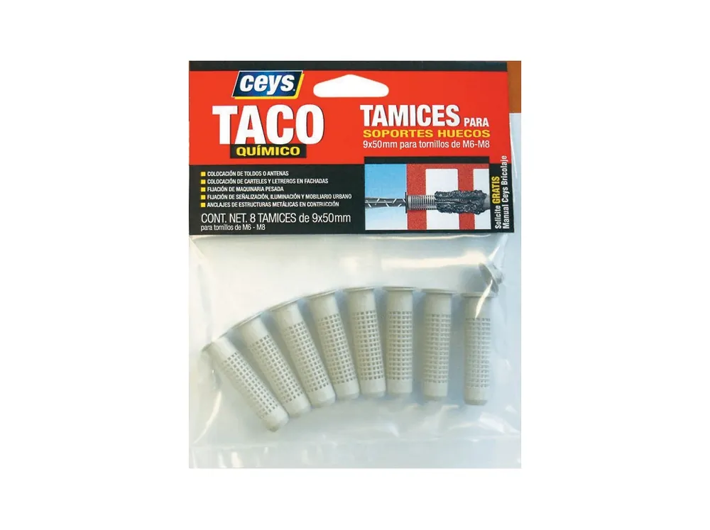 Sítko na chemickou kotvu 9 x 50 mm, 8 ks Must-Have
