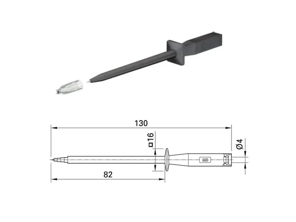 měřicí hrot PP-130 červený Must-Have