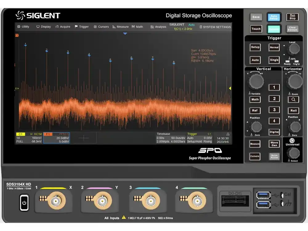 osciloskop Siglent SDS3104X HD Vysoce Kvalitní