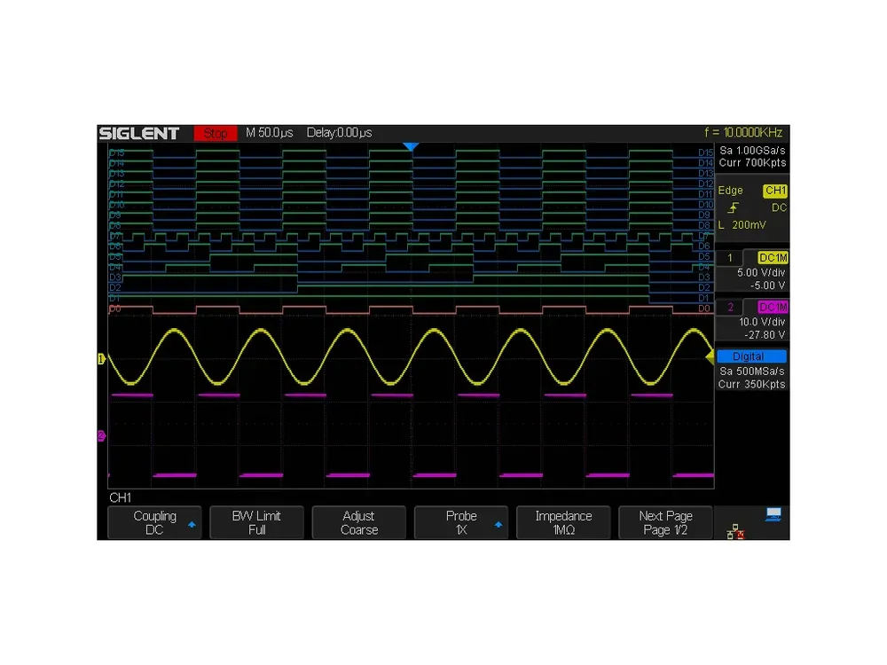 Objednat Nyní software logické analýzy SDS1000X-E-16LA
