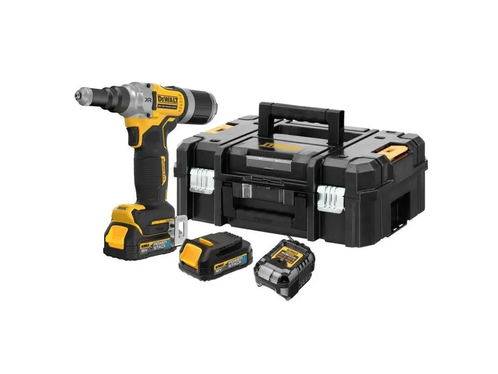 Expresní Doručení Aku nýtovačka pro nýty od 4,8 mm do 6,4 mm 18V 2x1,7Ah DeWALT DCF414E2GT