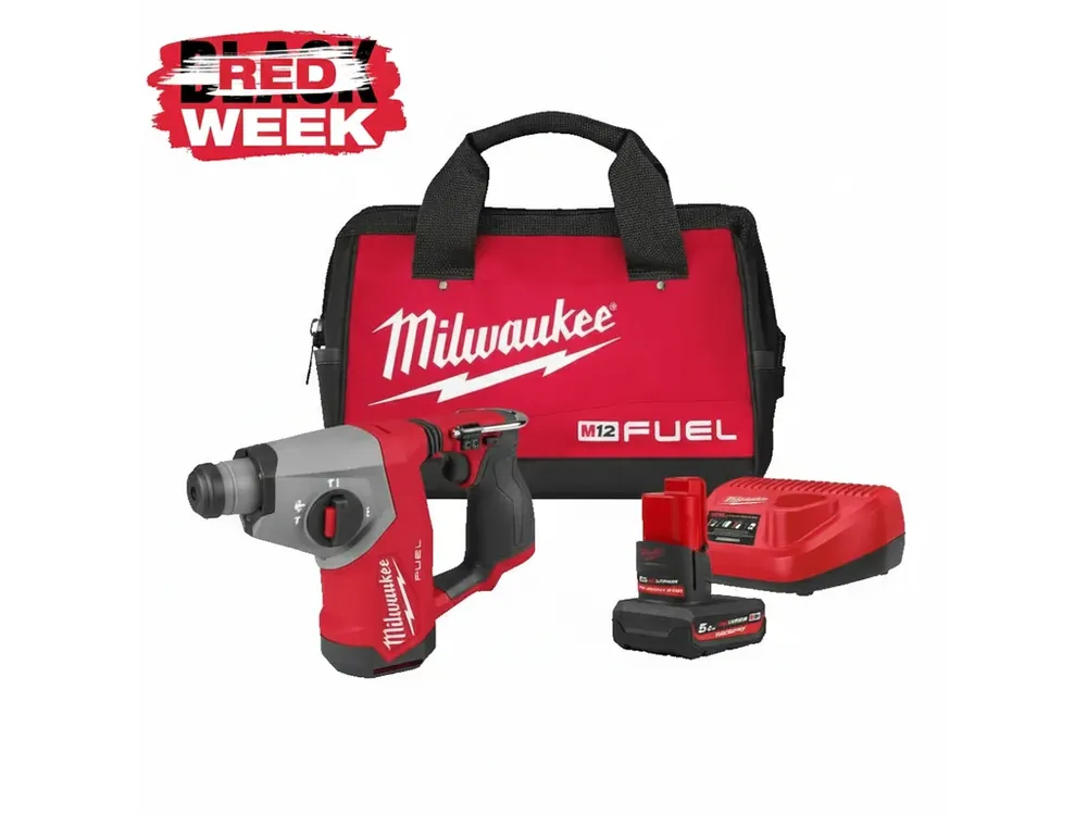 M12 FUEL™ kompaktní kladivo SDS-Plus 16 mm Milwaukee M12 FHAC16-501BRF RED WEEK Finální Výprodej