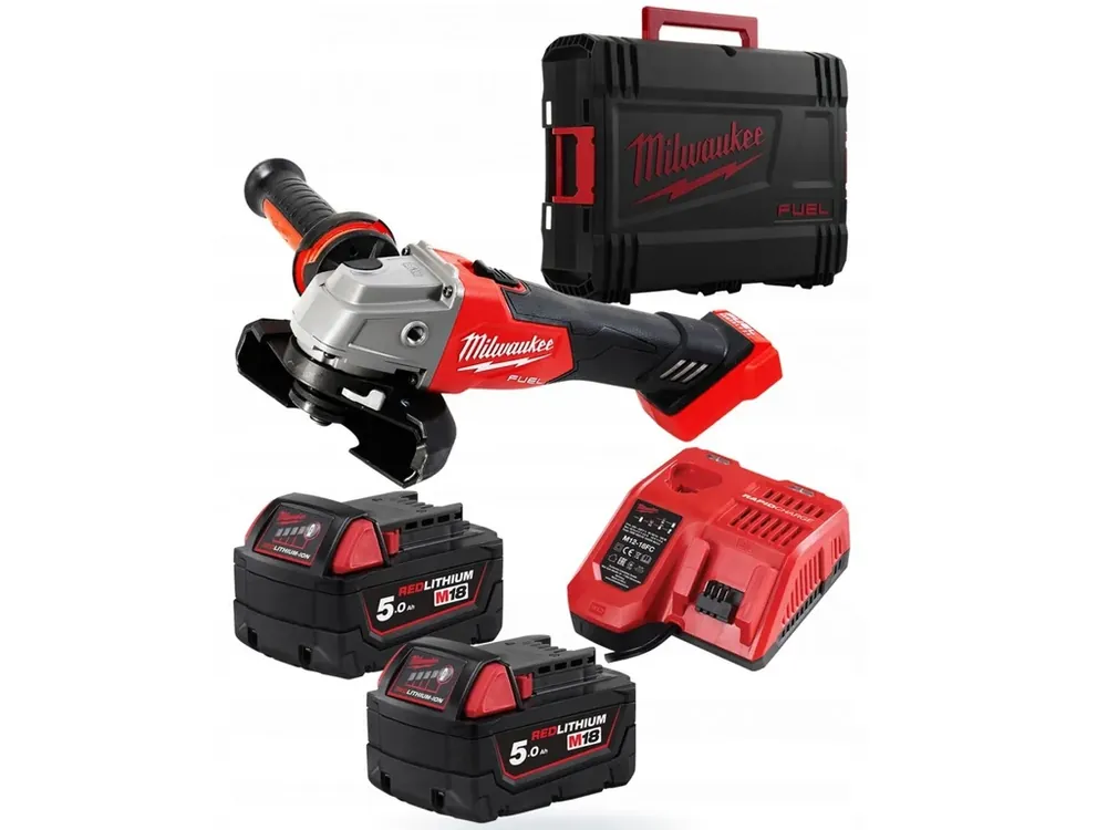 M18 FUEL™ 125 mm úhlová bruska s posuvným spínačem Milwaukee M18 FSAG125X-502X Víkendová Akce