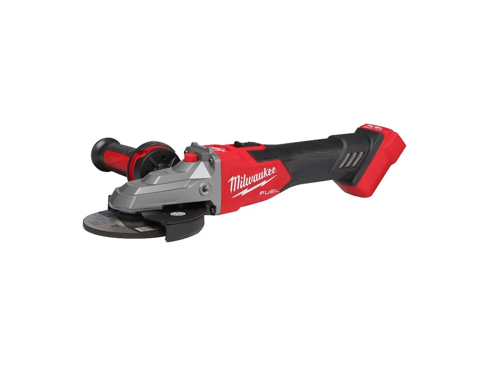 Expresní Doručení M18 FUEL™ 125 mm úhlová bruska s plochou hlavou, brzdou a posuvným spínačem Milwaukee M18 FSAGF125XB-0X