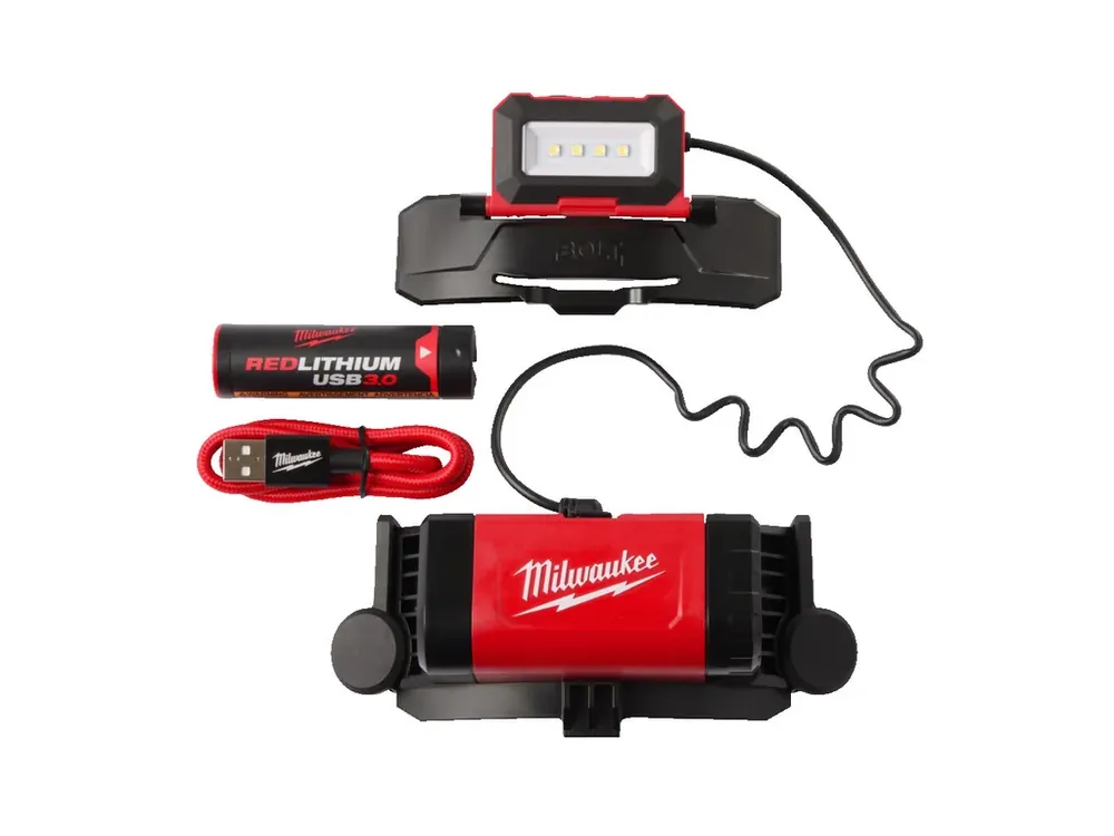 Časově Omezené Čelová svítilna 600 lumenů a s USB nabíjením Milwaukee L4 BOLTHL-301