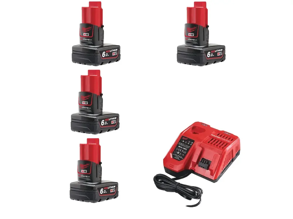 Pouze Dnes Sada akumulátorů a nabíječky Milwaukee M12 NRG-604