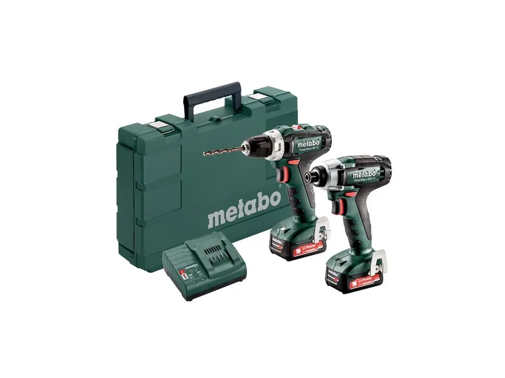 METABO Combo set 2.7.1. aku vrtačka + utahovák PowerMaxx BS 12+SSD 12, 2x2Ah, 685166000 Rychlé Dodání