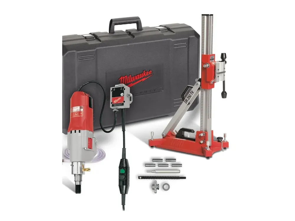 Výhodná Nabídka Sada na jádrové vrtání Milwaukee DCM 2-350 C + DR 350 T