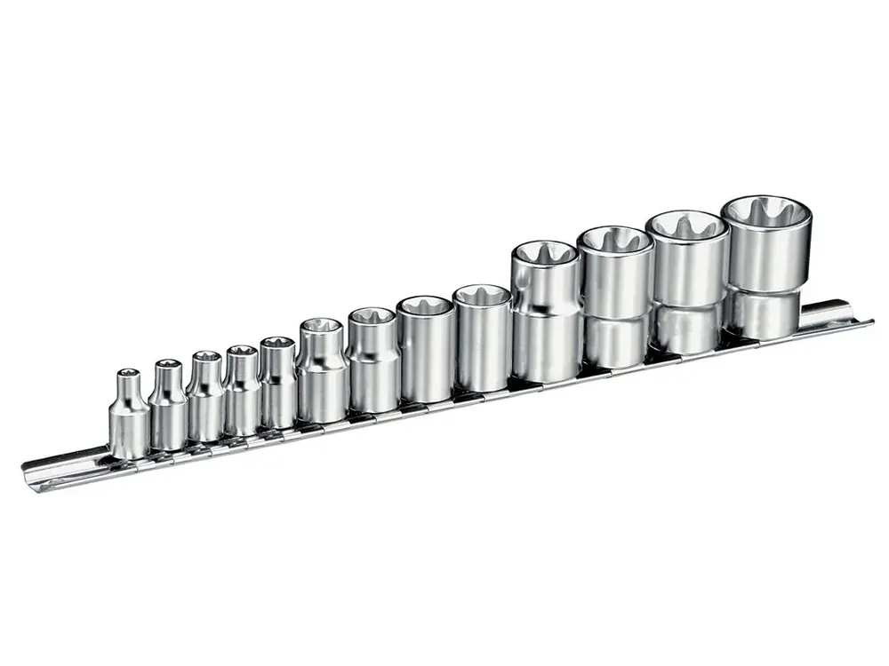 Nejlepší Cena Gola sada 1/4", 3/8" a 1/2" nástrčných hlavic TORX 13 dílů Tona Expert E034801