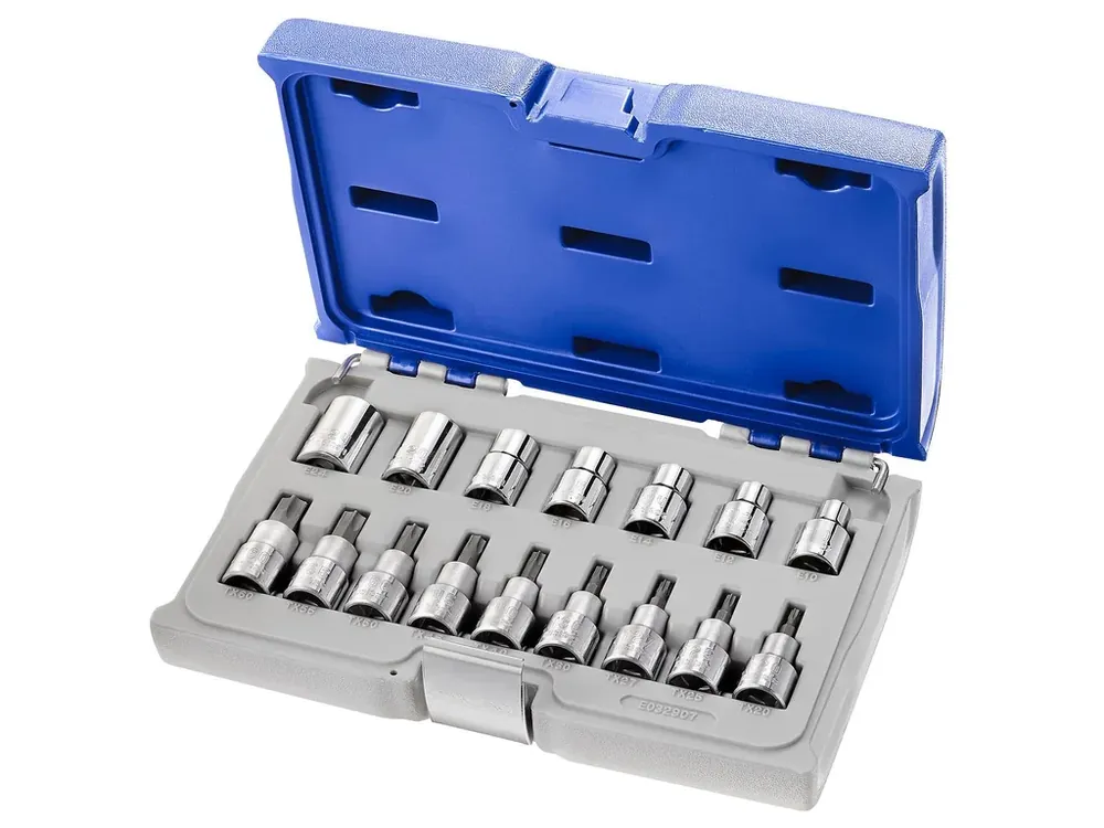 Sada hlavic 1/2" TORX 16 dílů Tona Expert E032907 Značkový