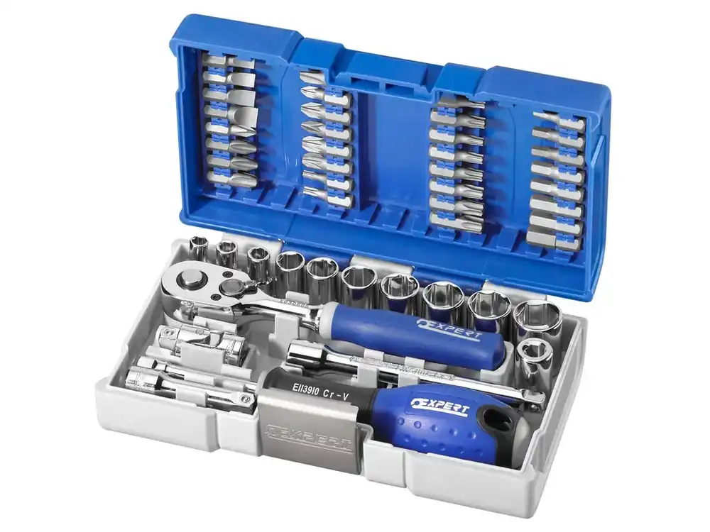 Gola sada 1/4" bitů a hlavic Tona Expert E030729 Nejlepší Cena