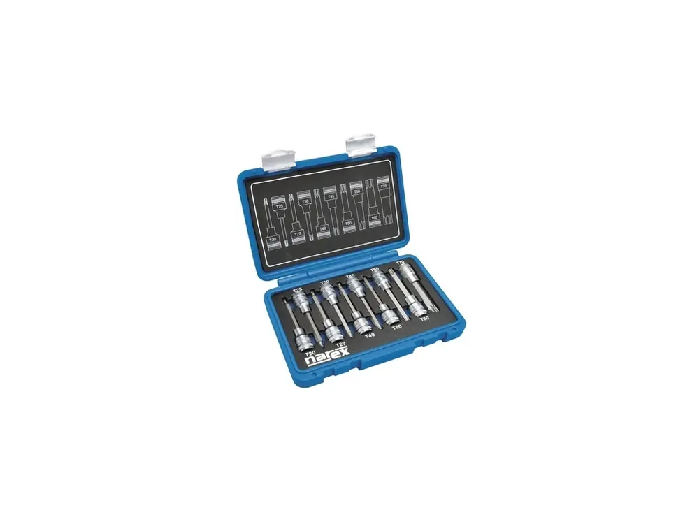 Sada 1/2" zástrčných prodloužených hlavic TORX 10 dílná NAREX 443000962 Nejlepší Volba