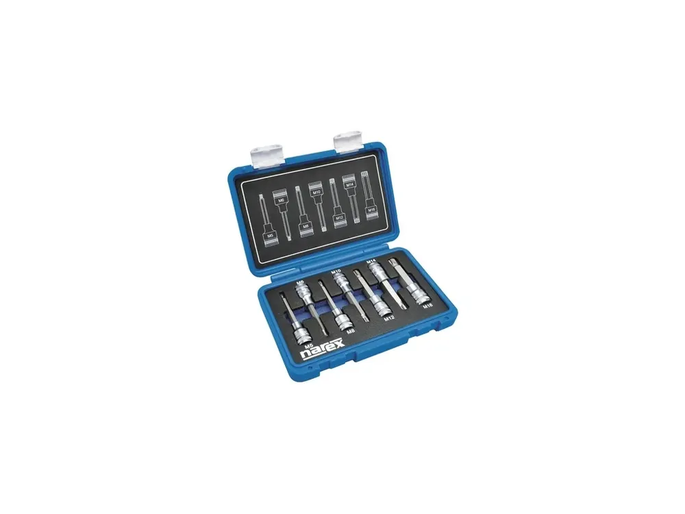 Sada 1/2" zástrčných prodloužených hlavic XZN 7 dílná NAREX 443000960 Vysoce Kvalitní