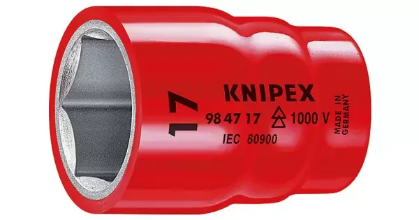 Vysoce Kvalitní Nasazovací nástrčný klíč 1/2" izolovaný 1000V, Knipex 12mm 1/2", velikost klíče 12mm