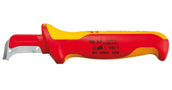 Nůž na pláště izolovaný 1000V VDE, Knipex 155mm Dokud Zásoby Vydrží