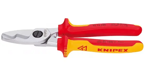 Novinka Nůžky na kabely izolované 1000V VDE, Knipex 200mm