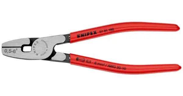 Kleště na kabelové koncovky, Knipex 0,5 — 6,0 mm² Akční Cena