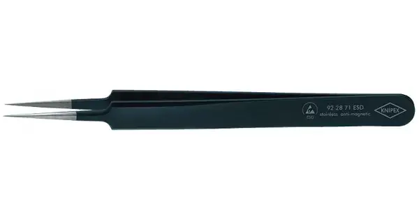 Pinzeta přesná, jehlová, ESD, Knipex 110mm Omezená Nabídka